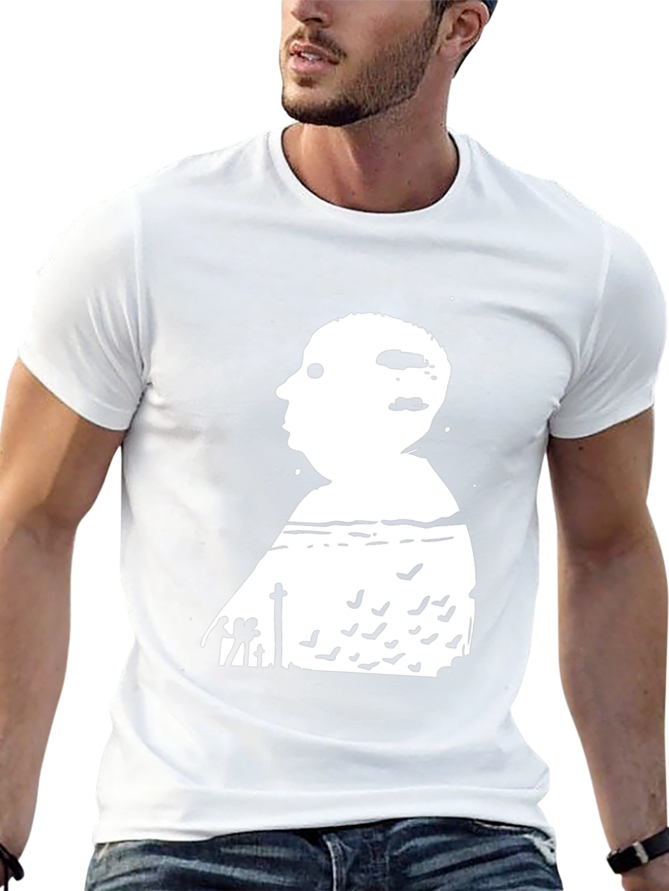 Alfred Hitchcock Silhouette Black T-Shirt