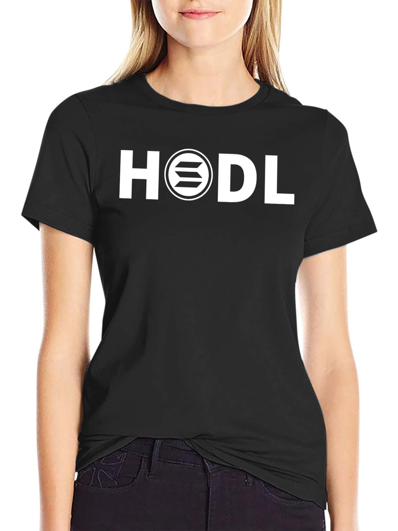 HODL Solana Crypto T-Shirt - Black