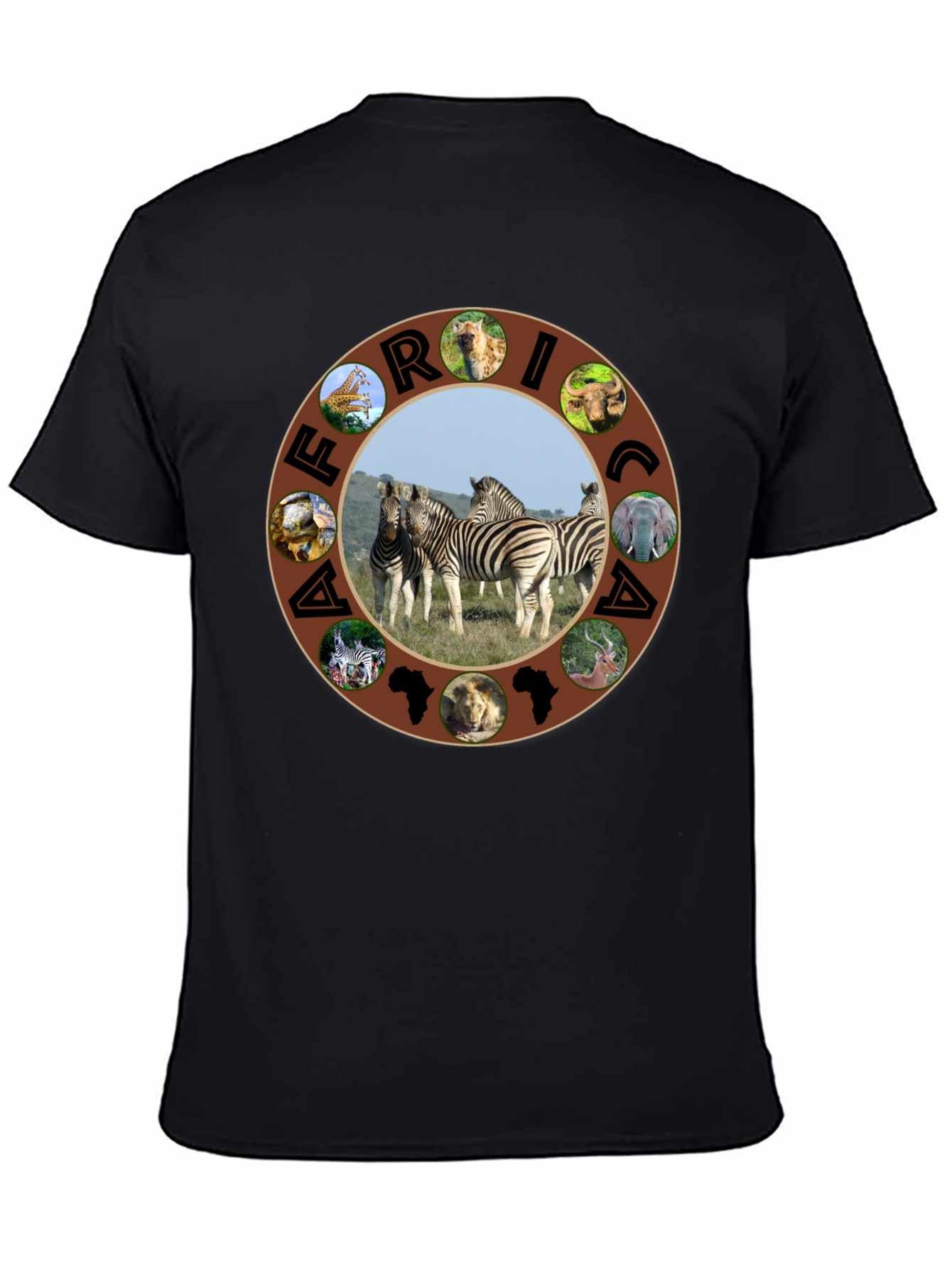 Africa Animals Circle Graphic T-Shirt