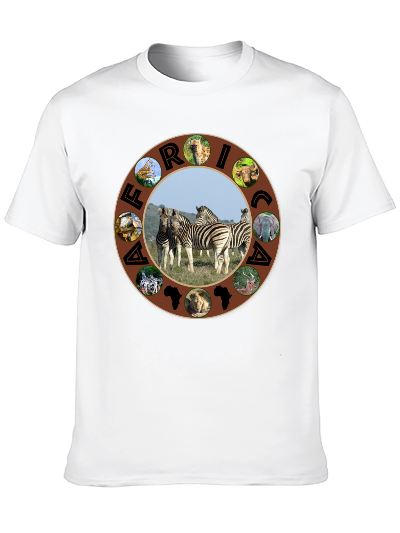 Africa Animals Circle Graphic T-Shirt
