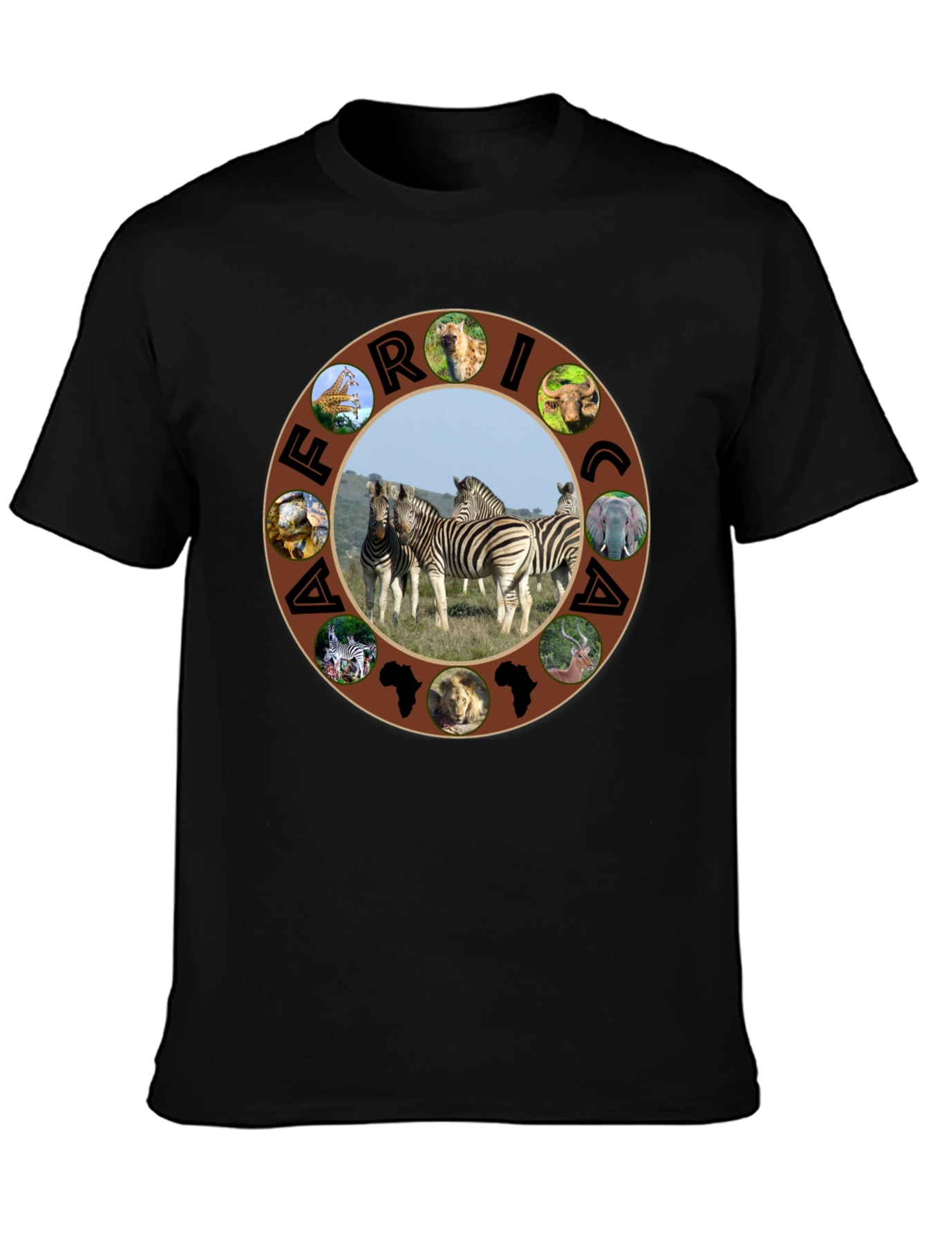 Africa Animals Circle Graphic T-Shirt