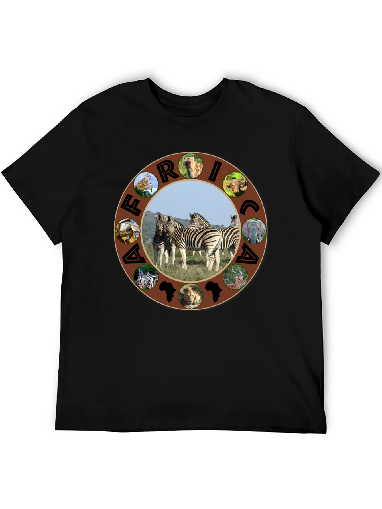Africa Animals Circle Graphic T-Shirt