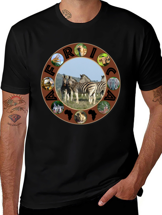 Africa Animals Circle Graphic T-Shirt