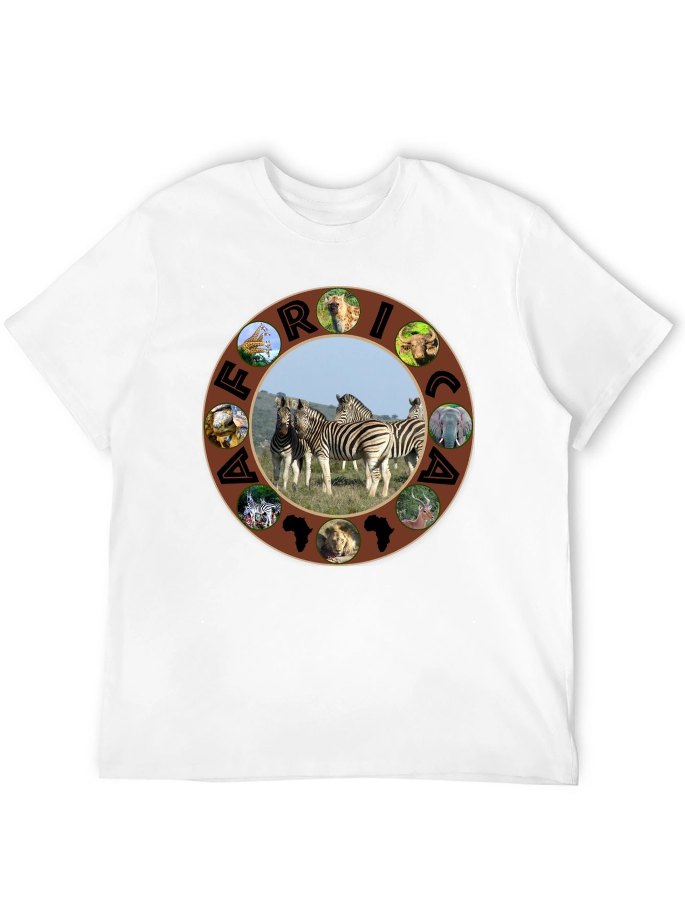 Africa Animals Circle Graphic T-Shirt