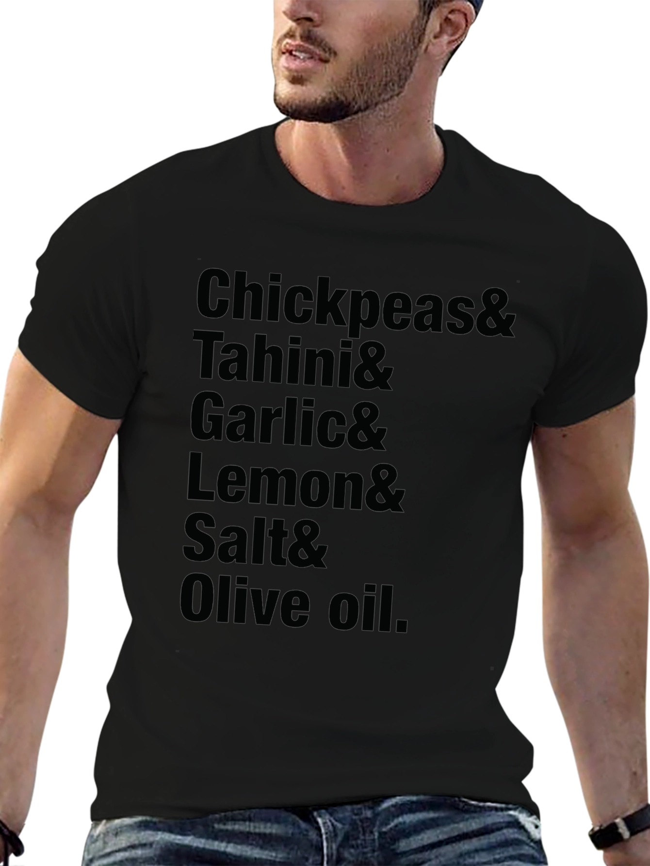Hummus Recipe T-Shirt - Chickpeas Tahini and More!
