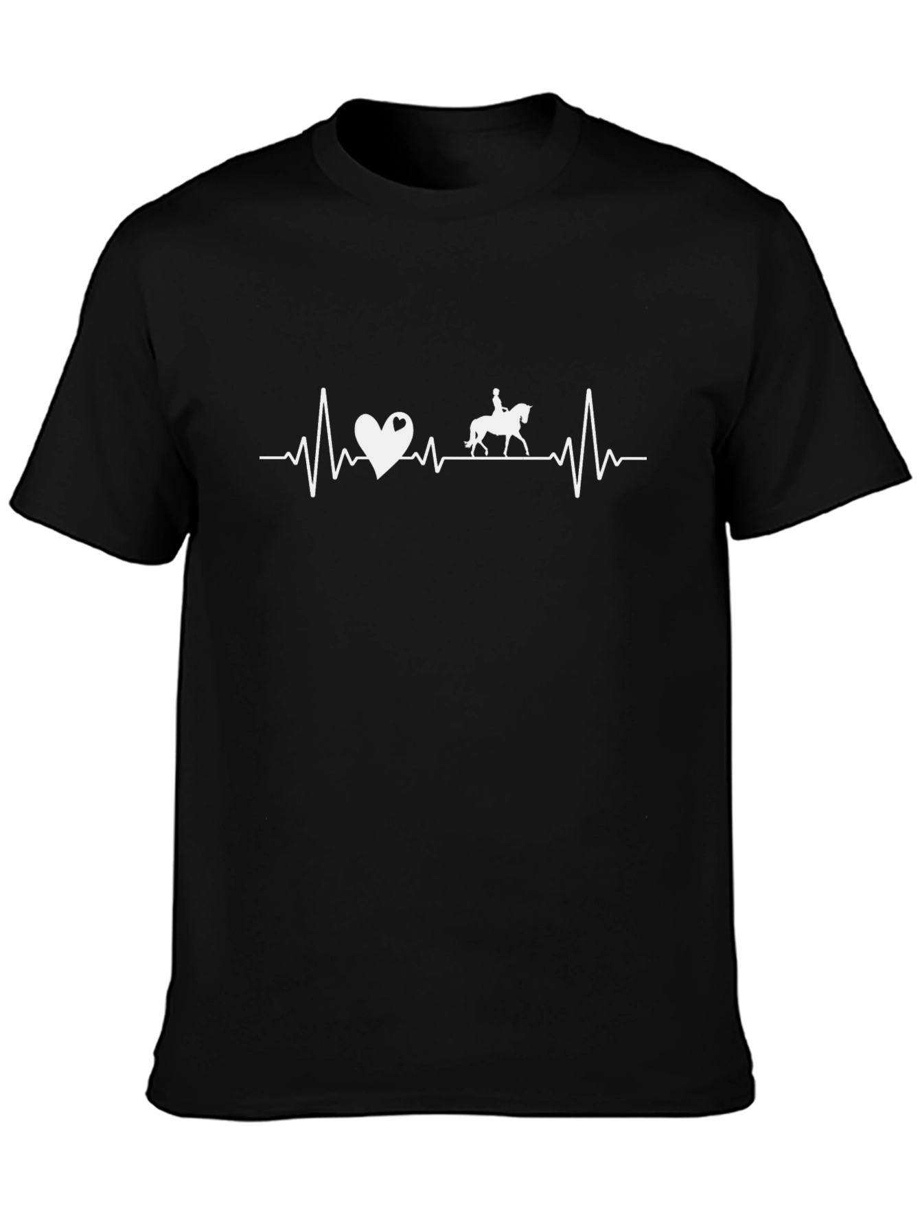 Horse Riding Heartbeat T-Shirt - Equestrian Love