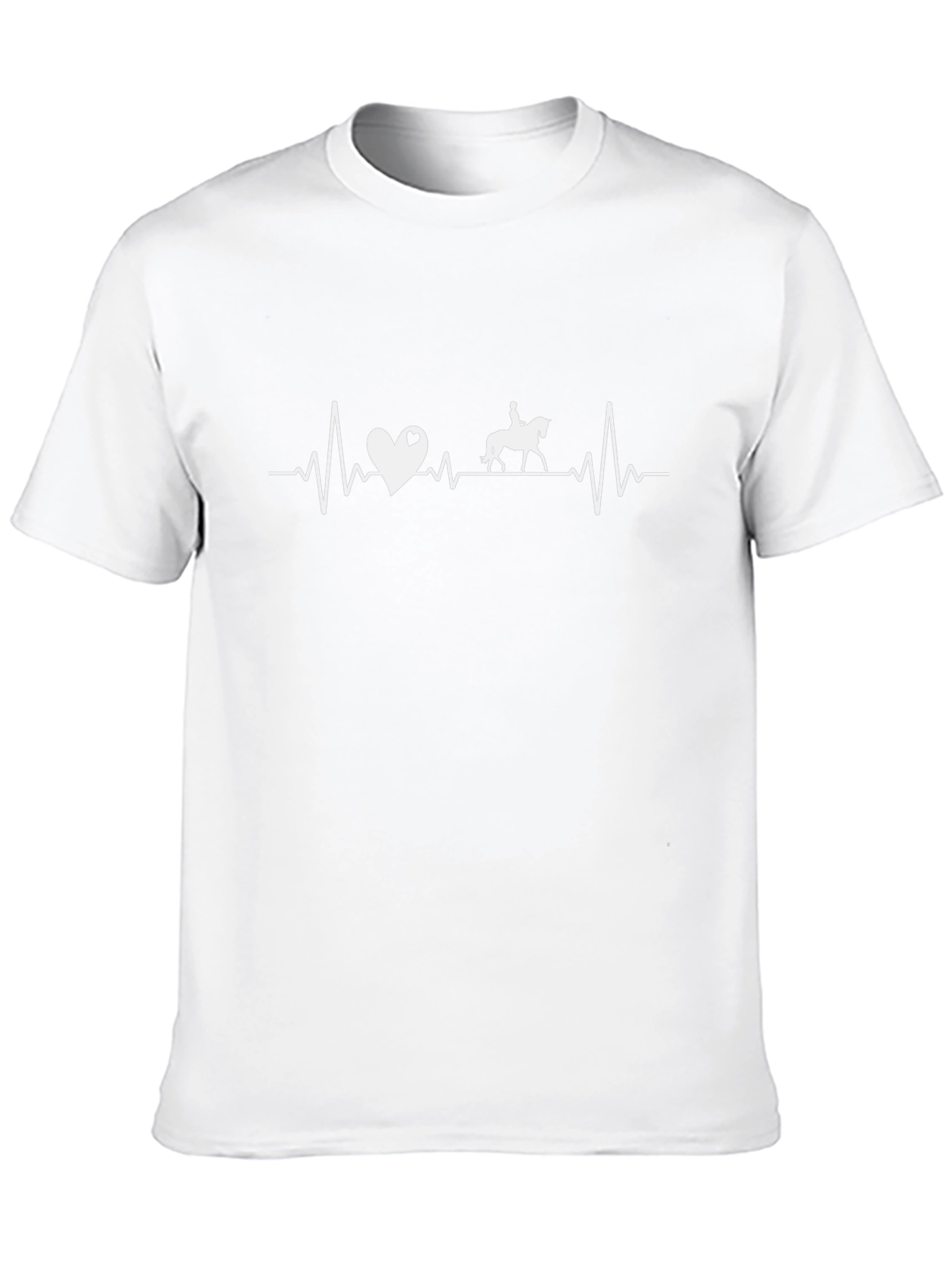 Horse Riding Heartbeat T-Shirt - Equestrian Love