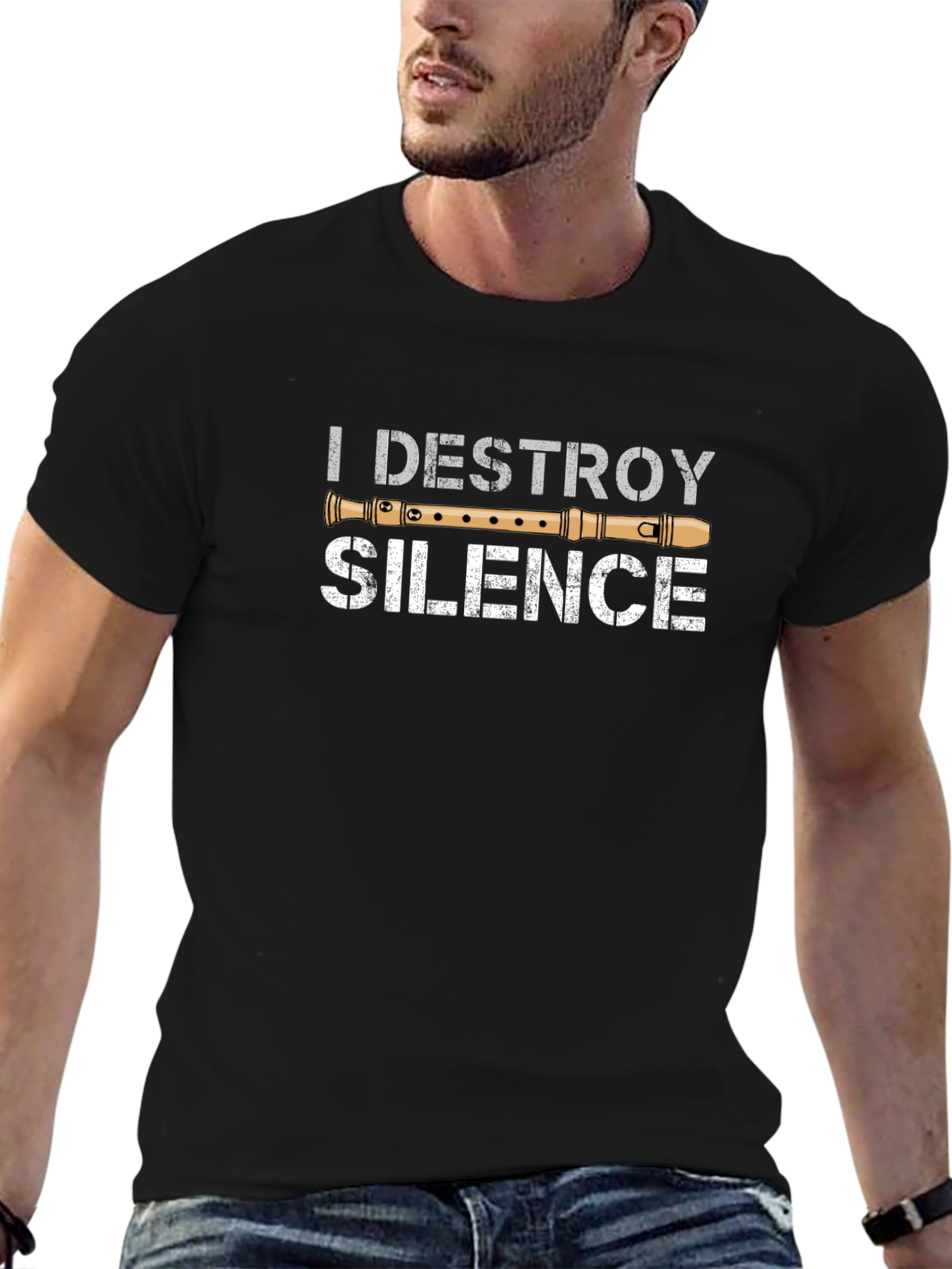 I Destroy Silence T-Shirt Music Lover Tee