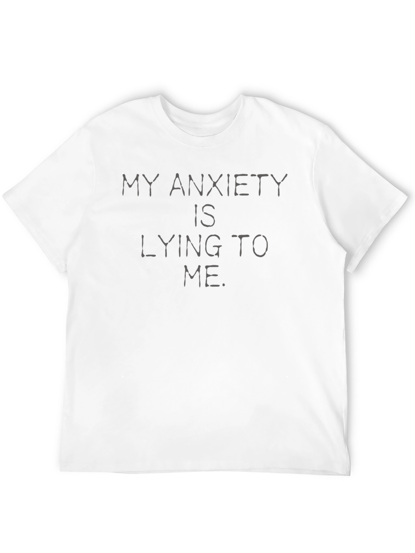 Anxiety Statement Black Graphic T-Shirt