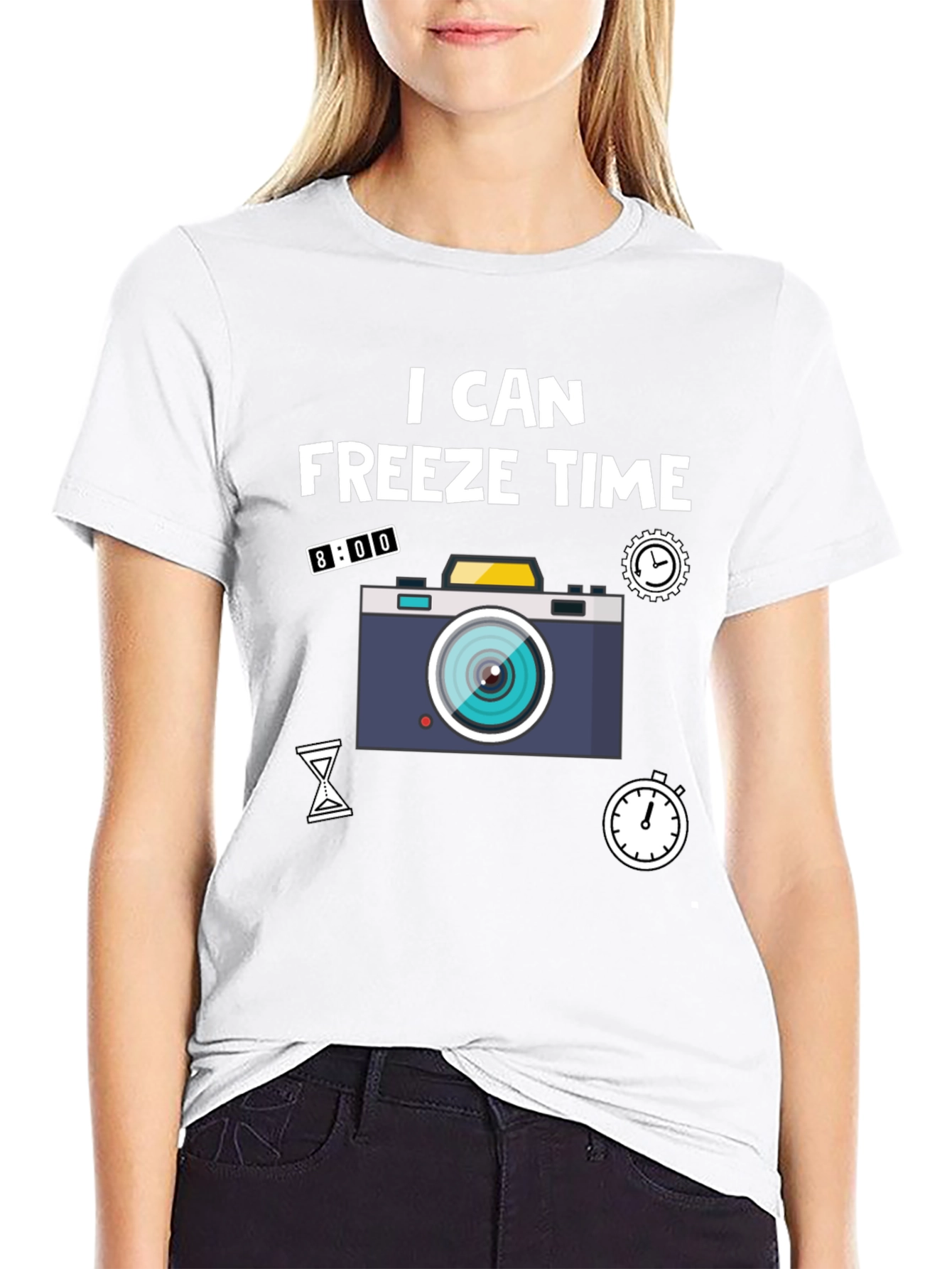I Can Freeze Time Camera Graphic T-Shirt