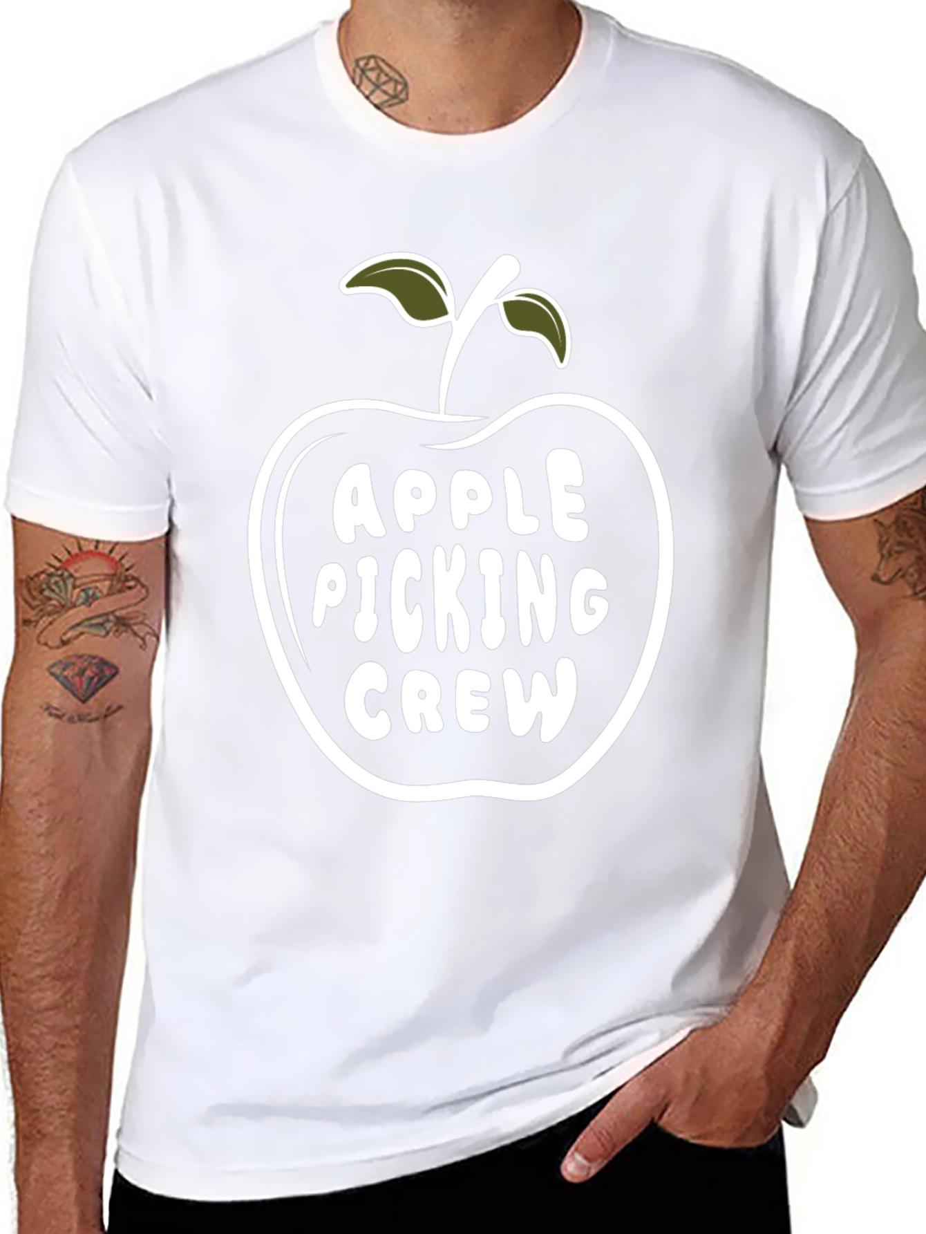 Apple Picking Crew Black T-Shirt