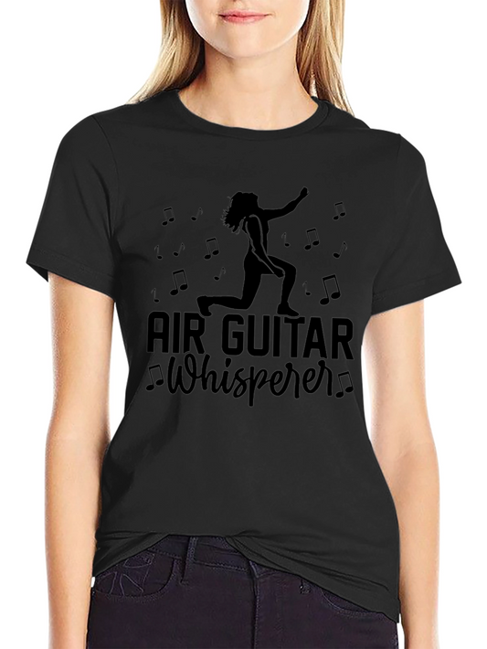 Air Guitar Whisperer Black T-Shirt