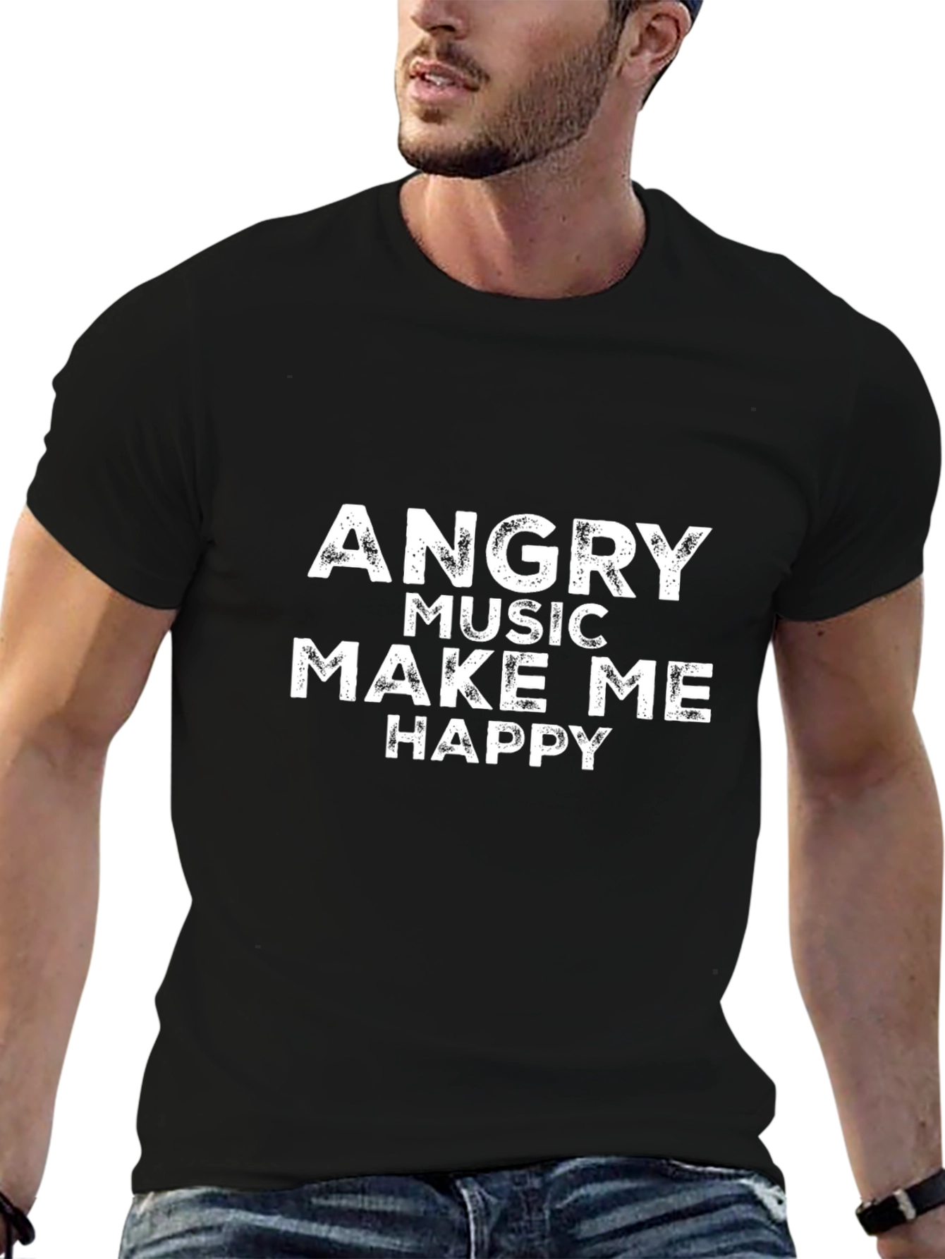 Angry Music Makes Me Happy Graphic Tee
