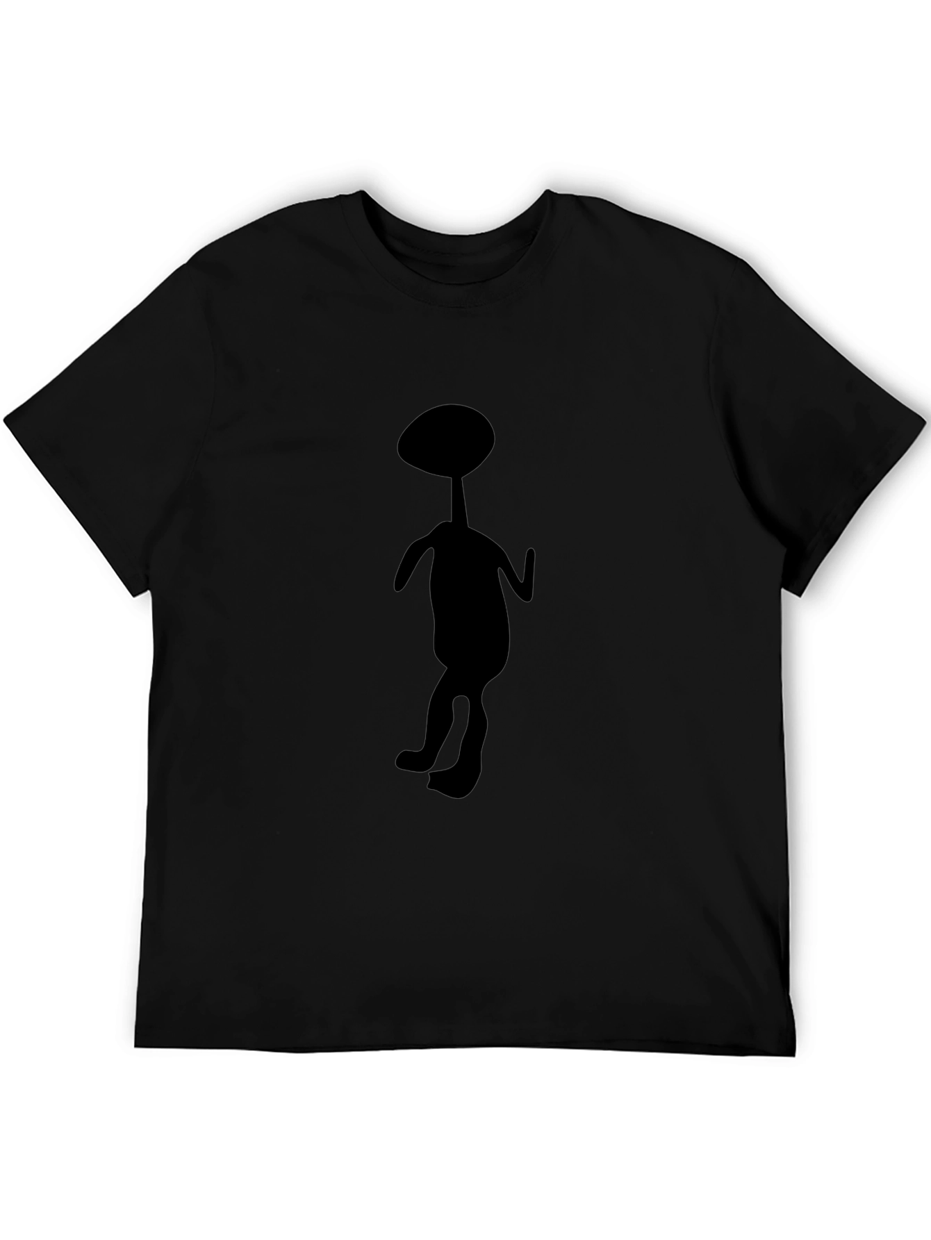 Abstract Alien Silhouette Black T-Shirt