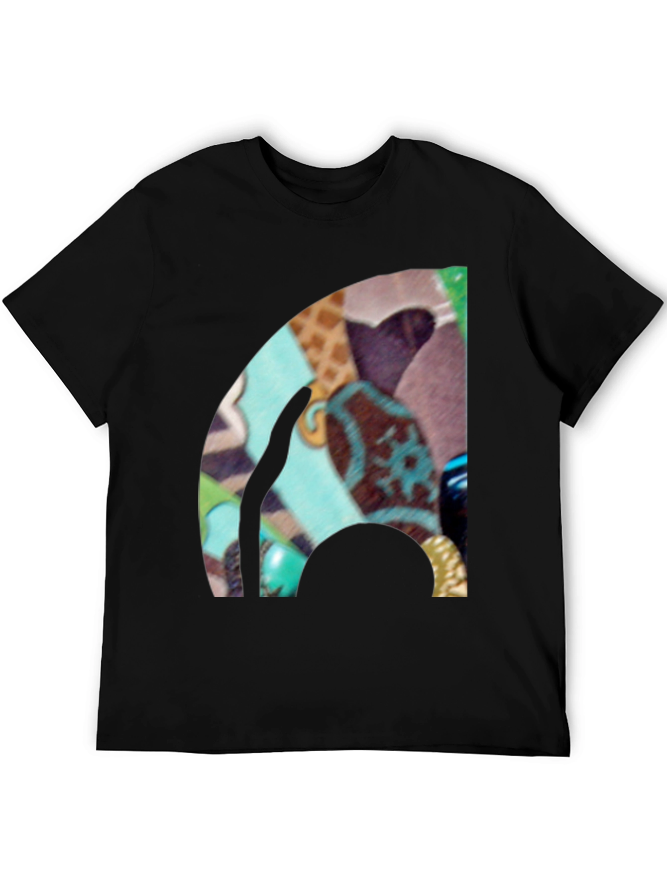 Abstract Art Graphic Black T-Shirt