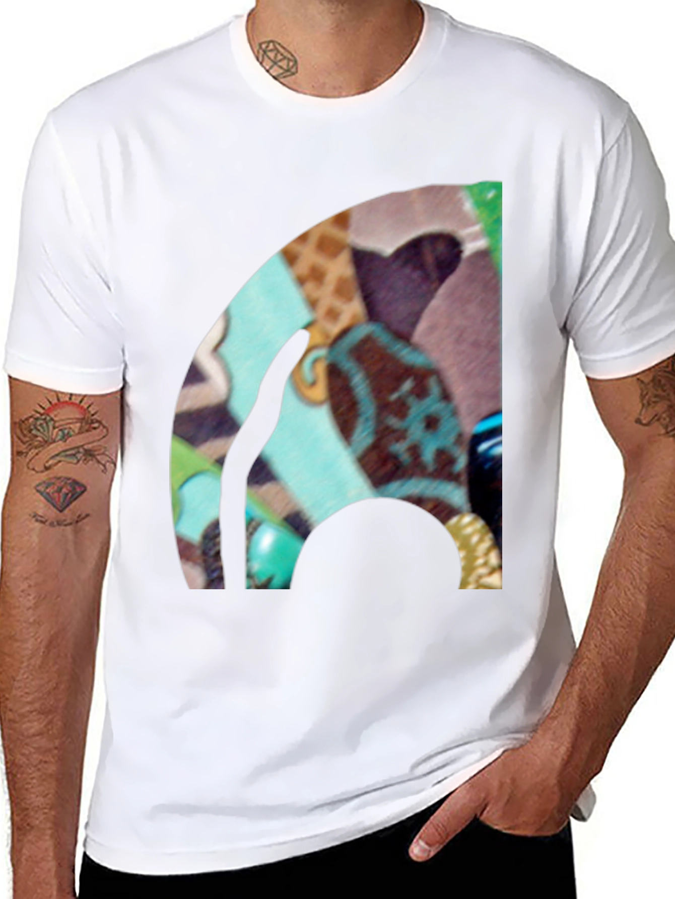 Abstract Art Graphic Black T-Shirt
