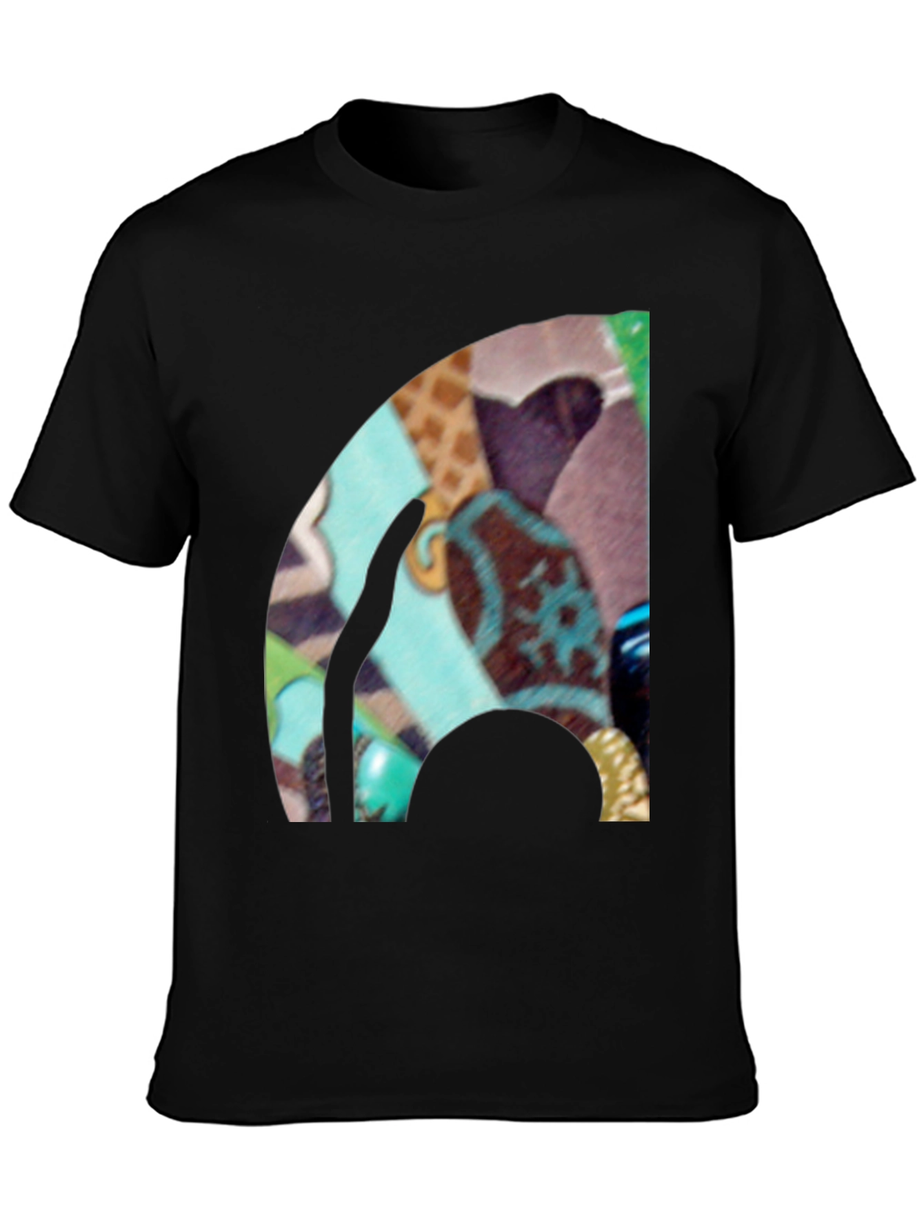 Abstract Art Graphic Black T-Shirt