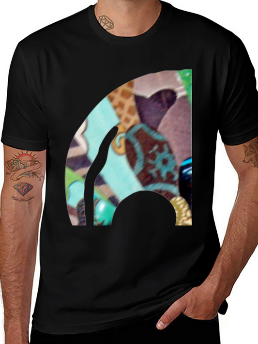 Abstract Art Graphic Black T-Shirt