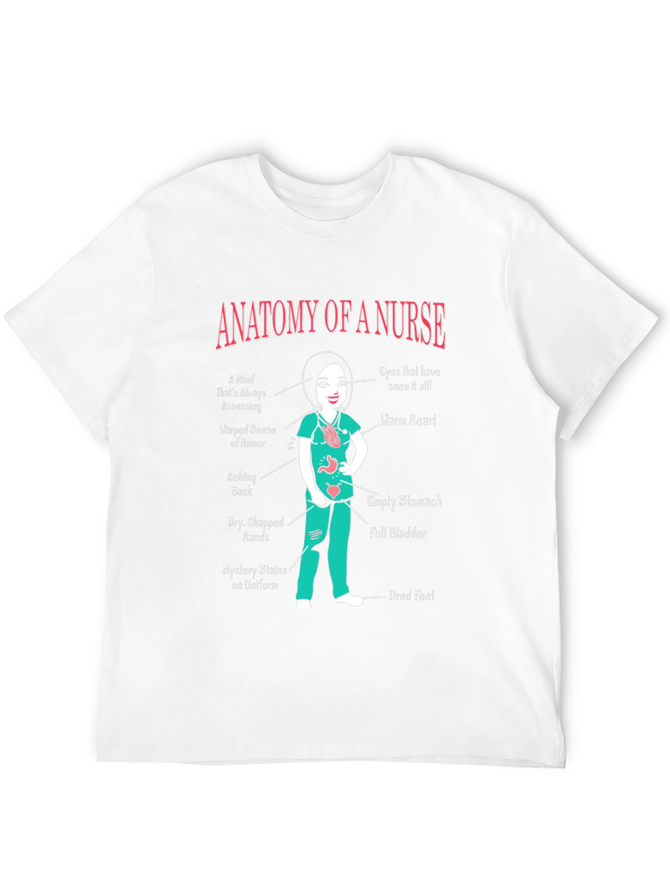 Anatomy of a Nurse Graphic T-Shirt