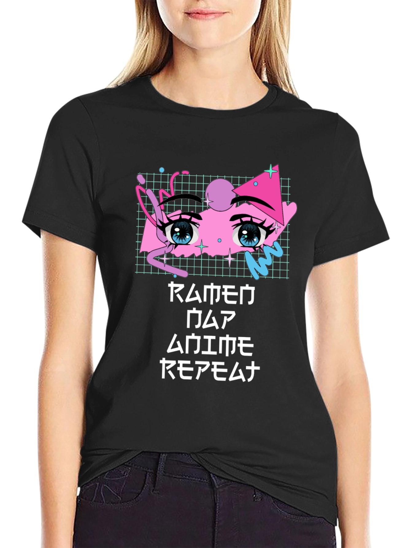 Anime Eyes T-Shirt - Vaporwave Aesthetic