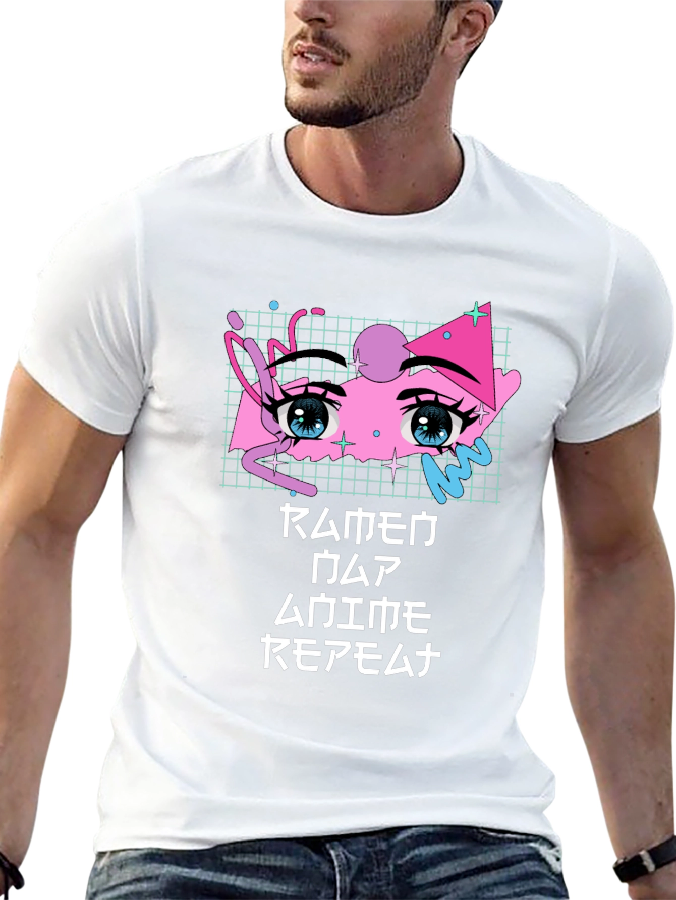 Anime Eyes T-Shirt - Vaporwave Aesthetic