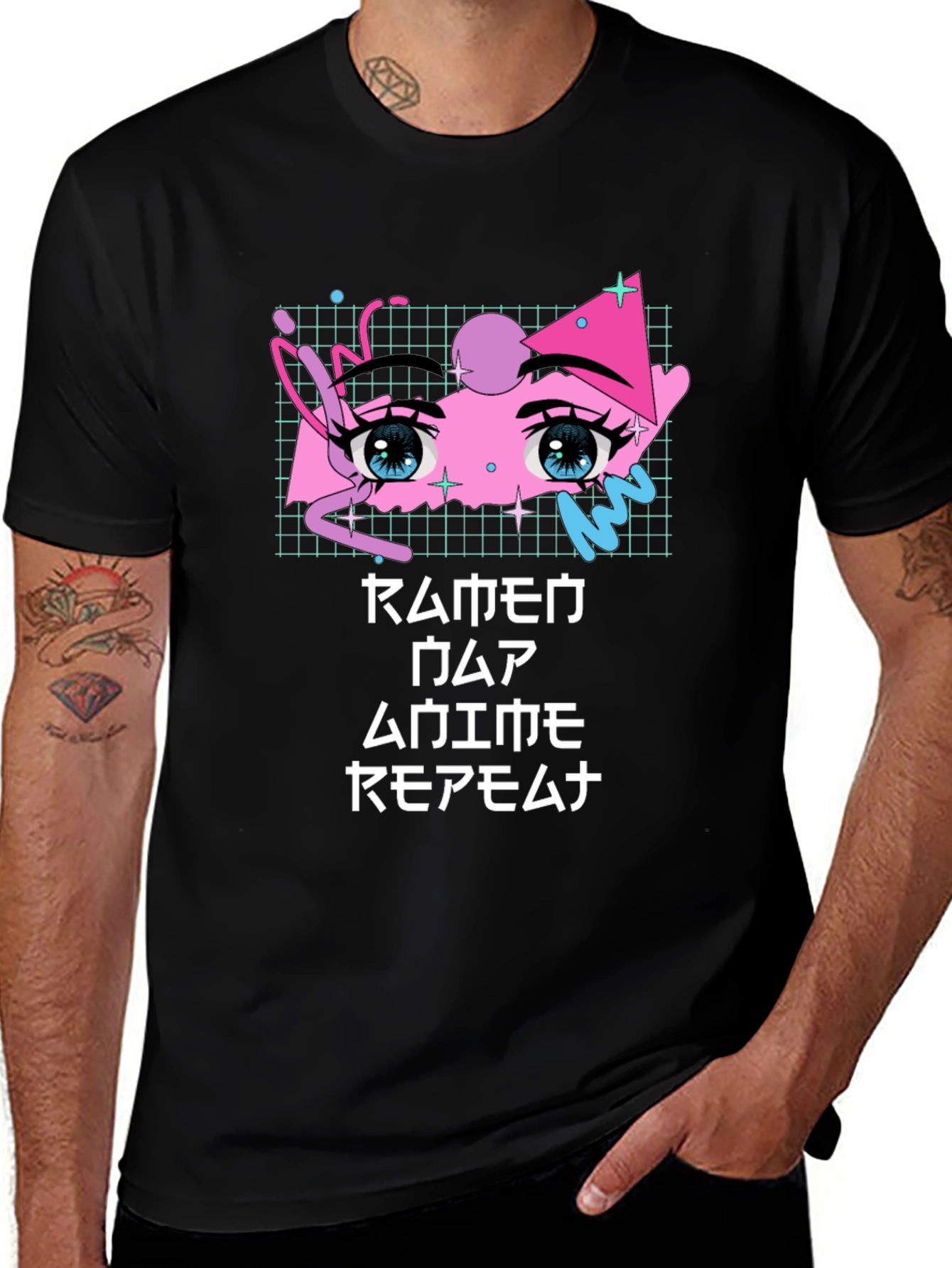 Anime Eyes T-Shirt - Vaporwave Aesthetic