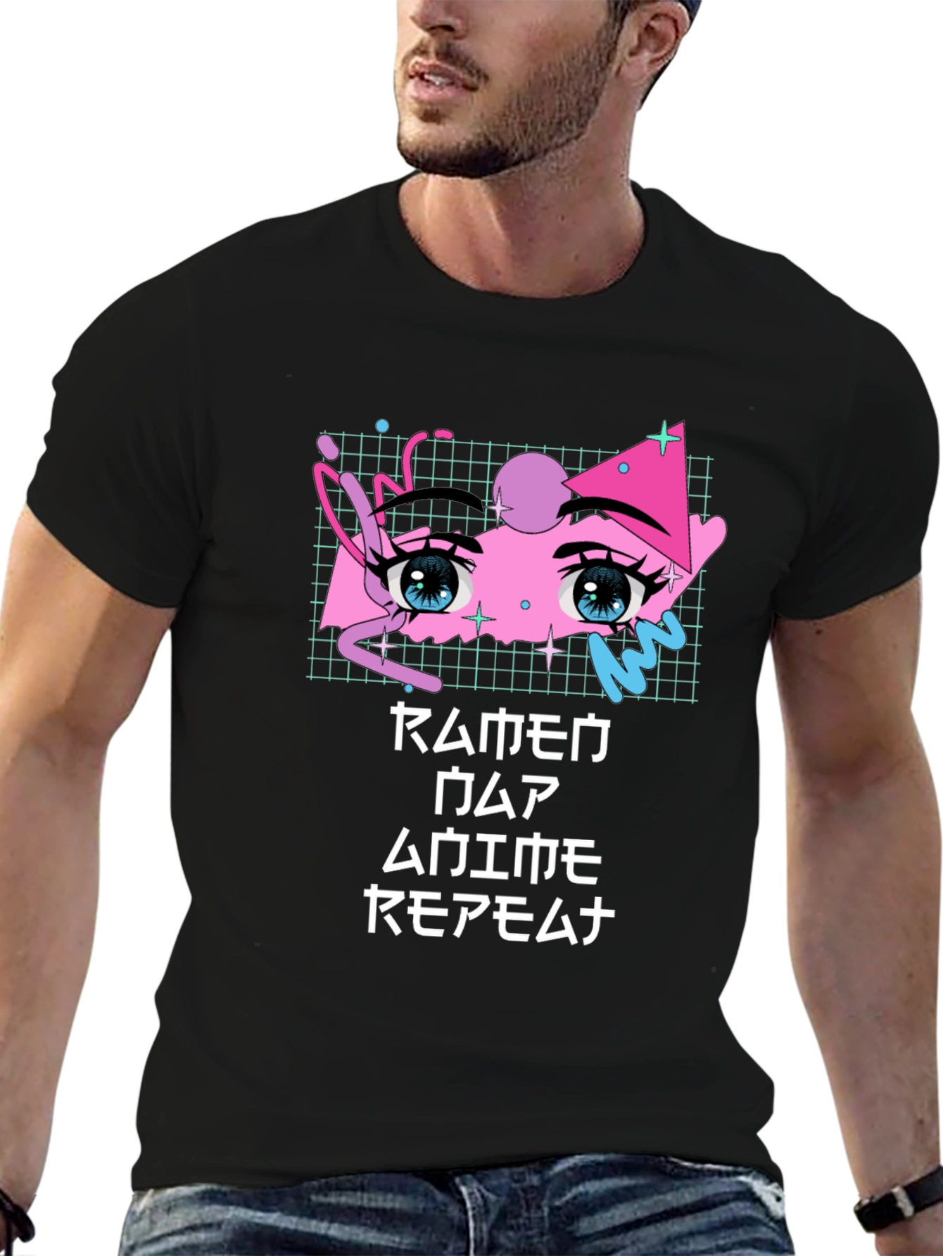 Anime Eyes T-Shirt - Vaporwave Aesthetic