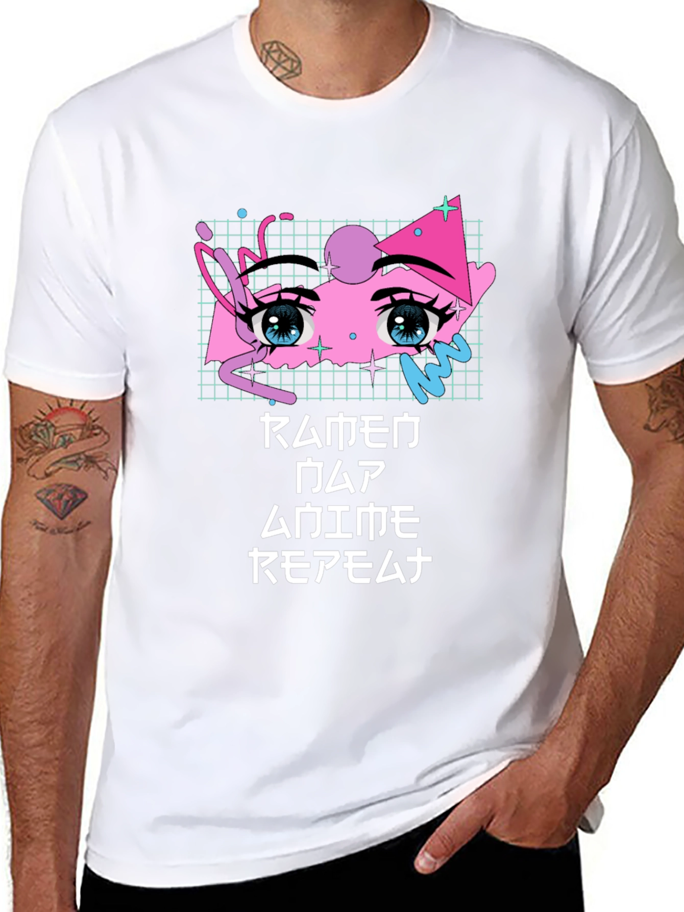 Anime Eyes T-Shirt - Vaporwave Aesthetic