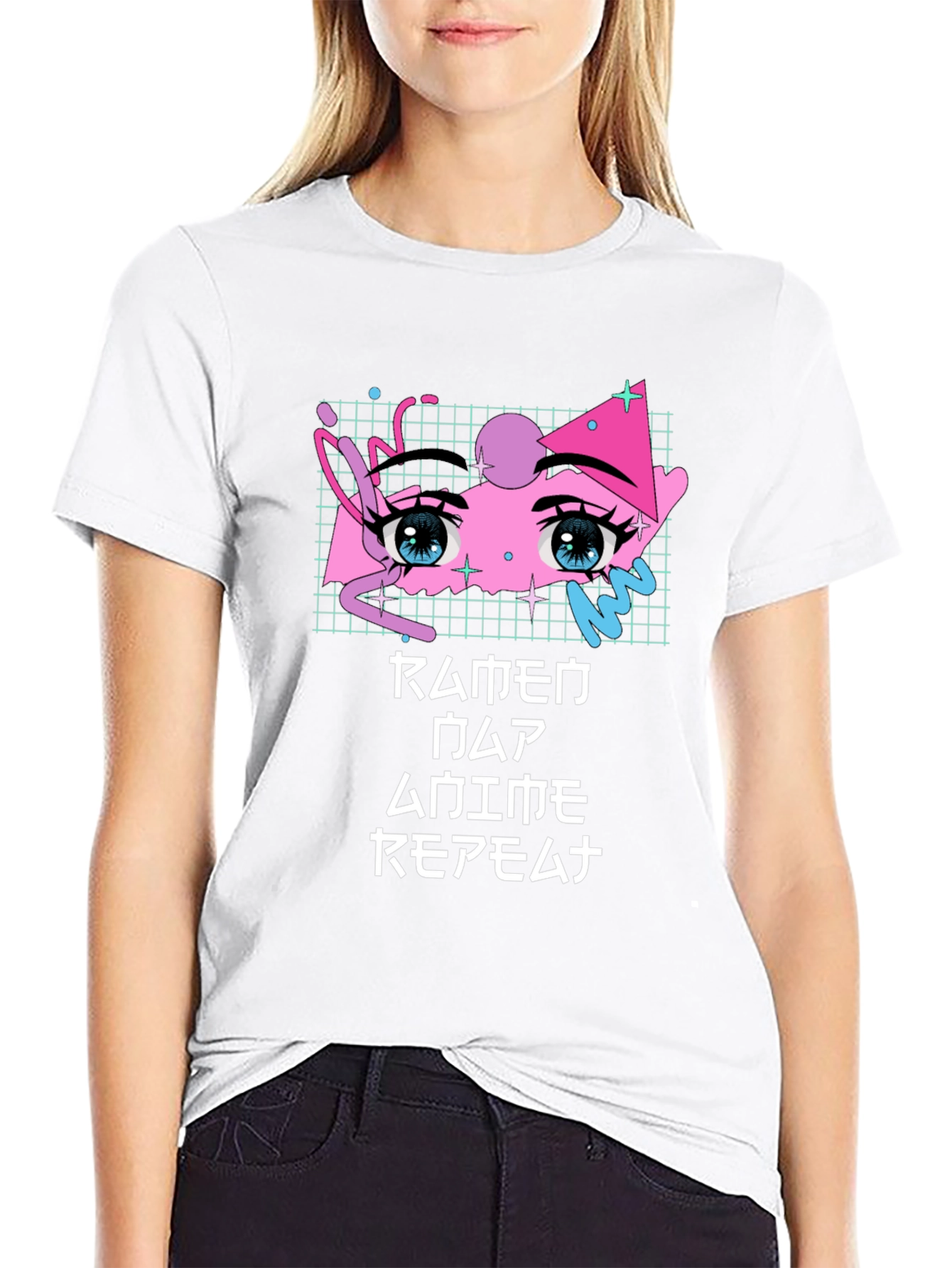 Anime Eyes T-Shirt - Vaporwave Aesthetic