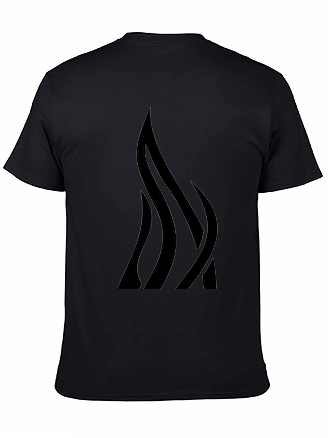 Abstract Flame Graphic Tee - Mens Black T-Shirt