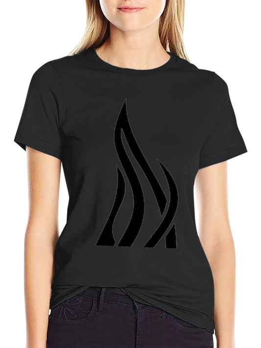 Abstract Flame Graphic Tee - Mens Black T-Shirt