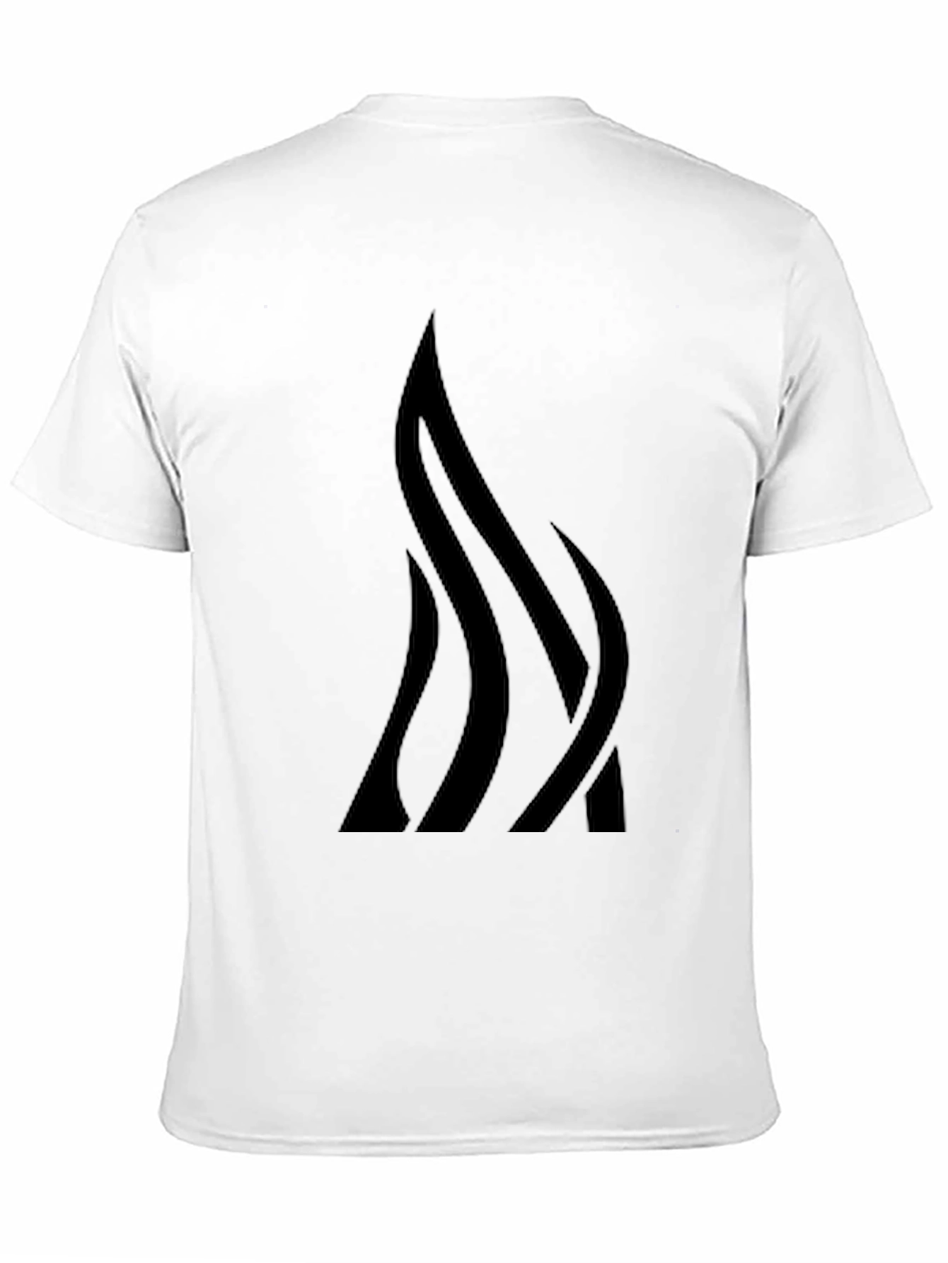 Abstract Flame Graphic Tee - Mens Black T-Shirt