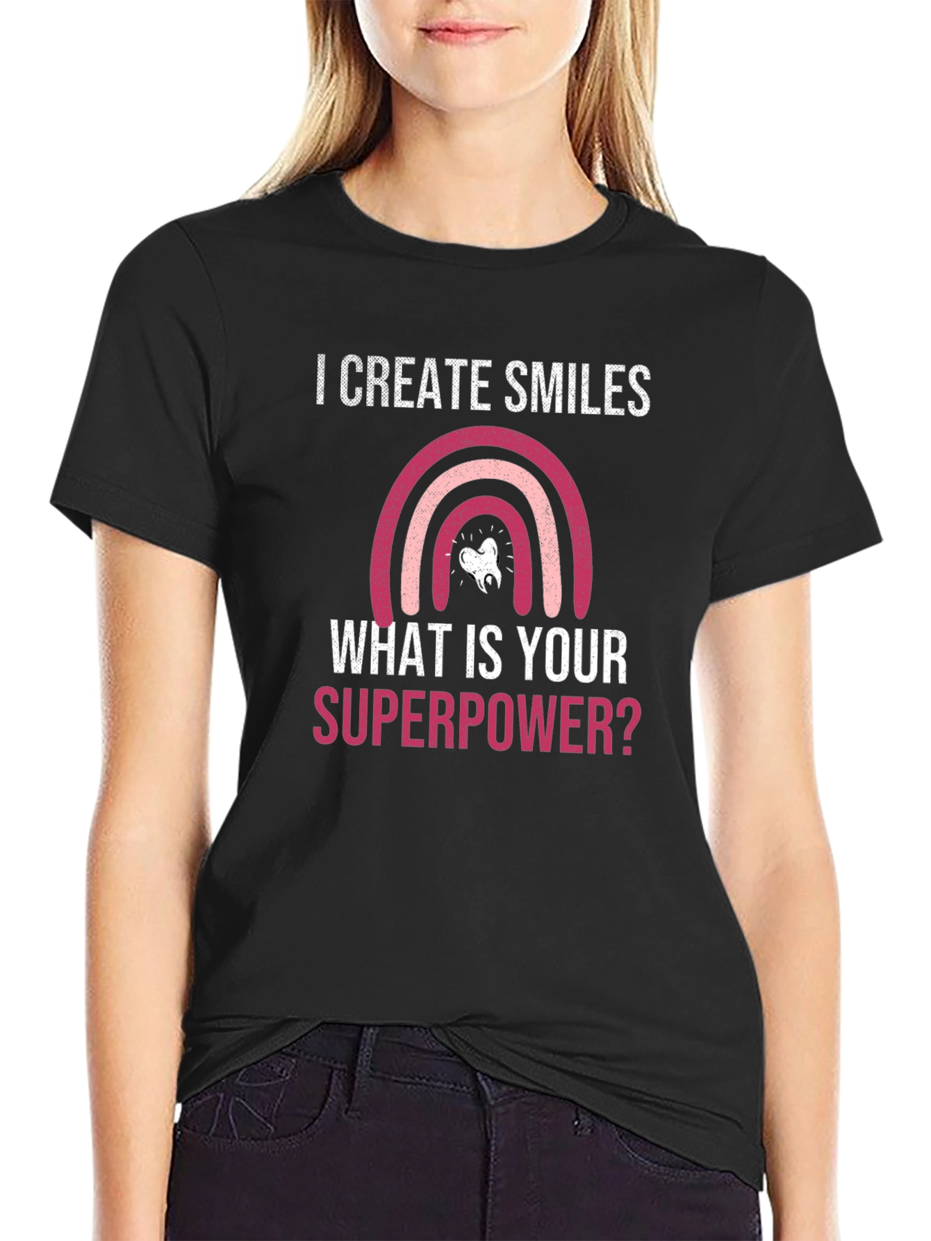 I Create Smiles Superpower Graphic Tee