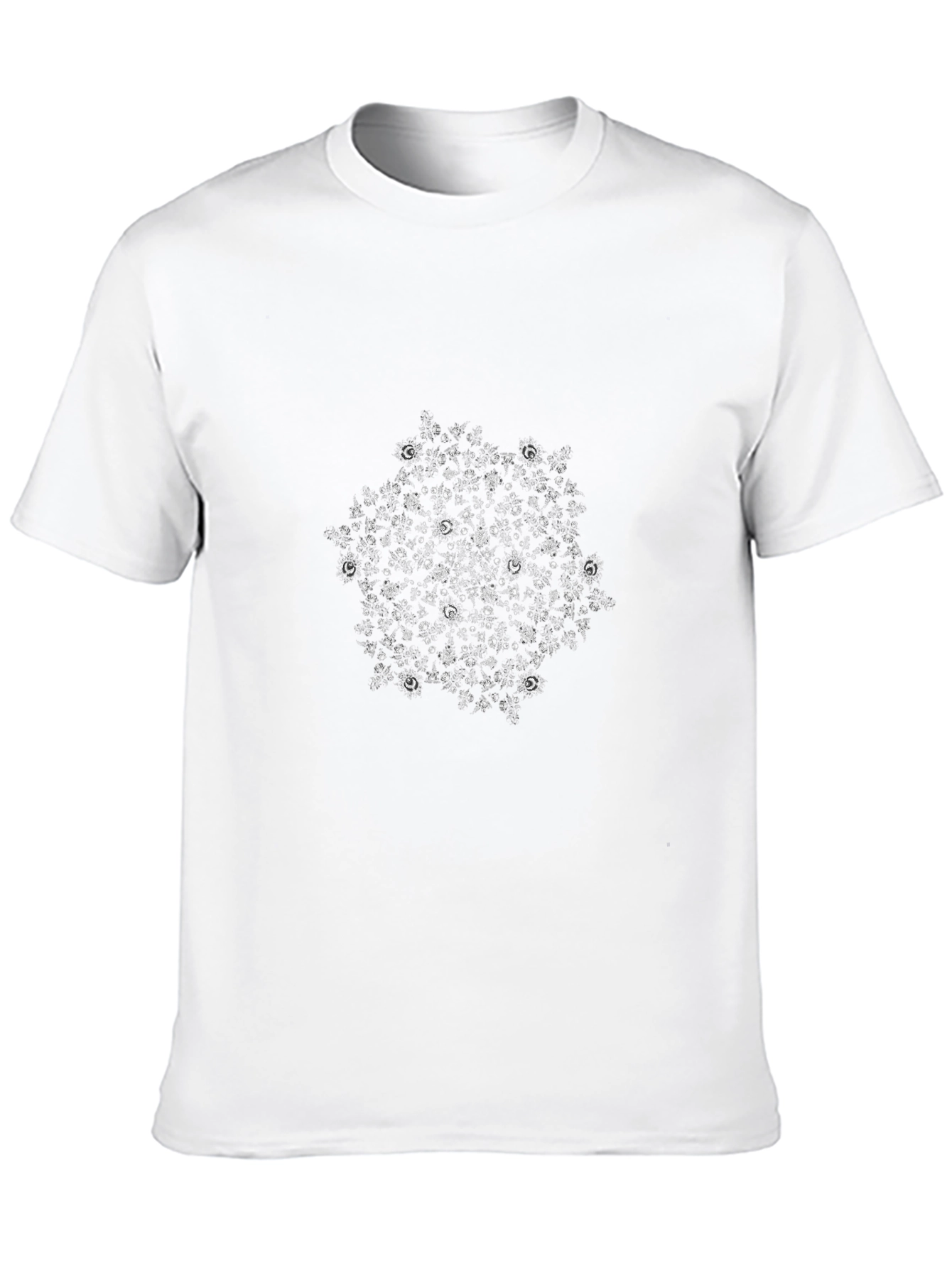 Abstract Constellation Graphic T-Shirt - Black