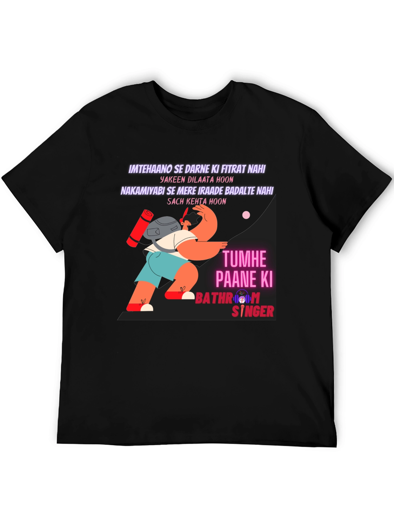 Humorous Bathroom Singer Graphic Tee