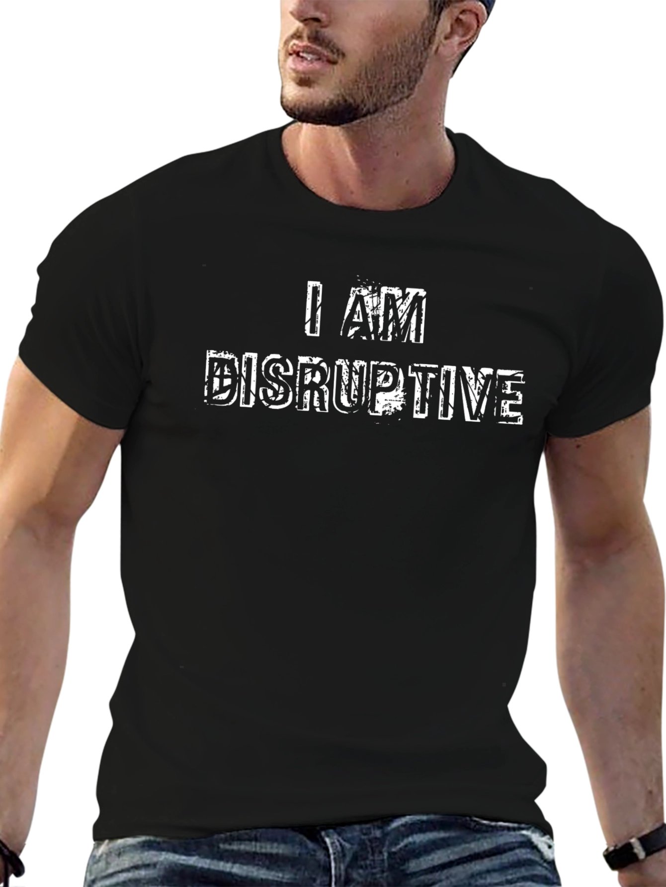 I AM Disruptive Graphic Tee - Black T-Shirt