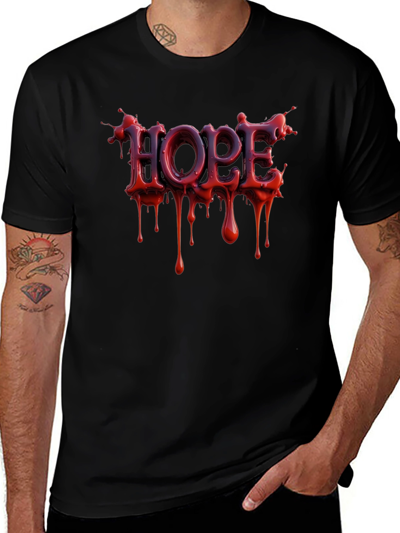 Hope Drip Graphic T-Shirt - Dark Humor Edition