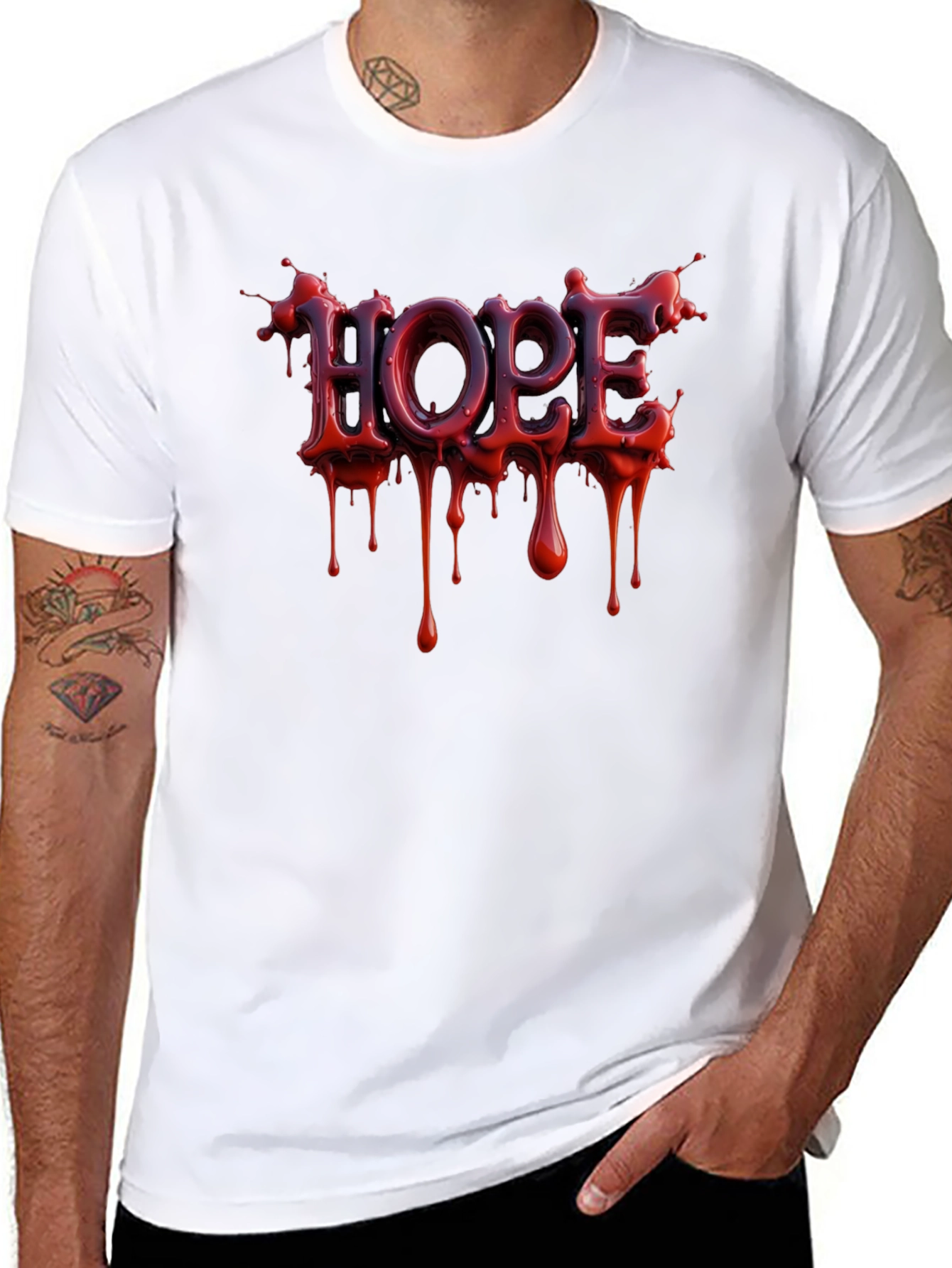 Hope Drip Graphic T-Shirt - Dark Humor Edition