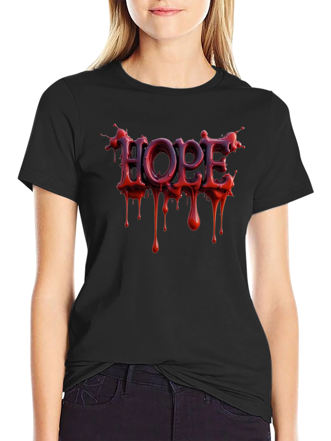 Hope Drip Graphic T-Shirt - Dark Humor Edition