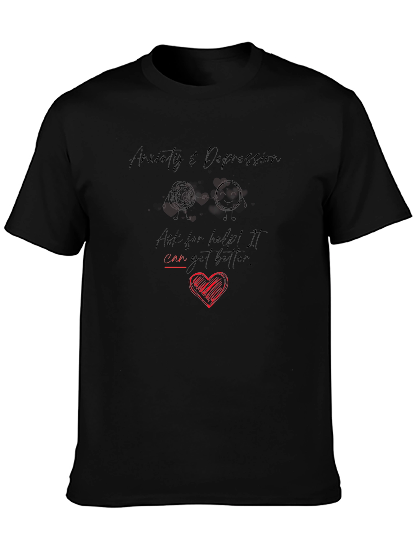 Anxiety & Depression Awareness Graphic T-Shirt