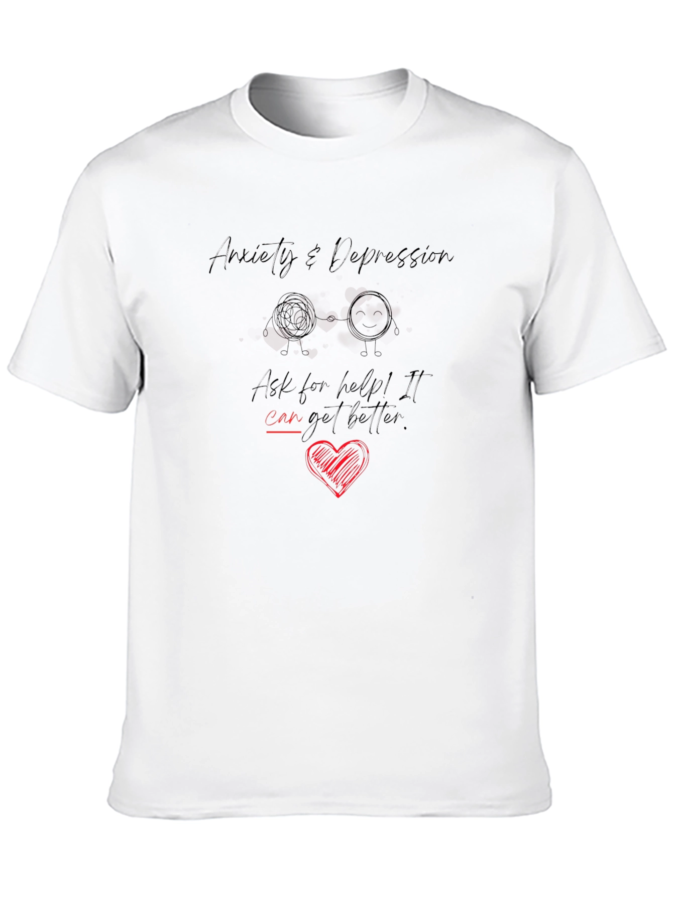 Anxiety & Depression Awareness Graphic T-Shirt