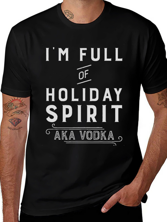 Holiday Spirit Vodka Humor T-Shirt