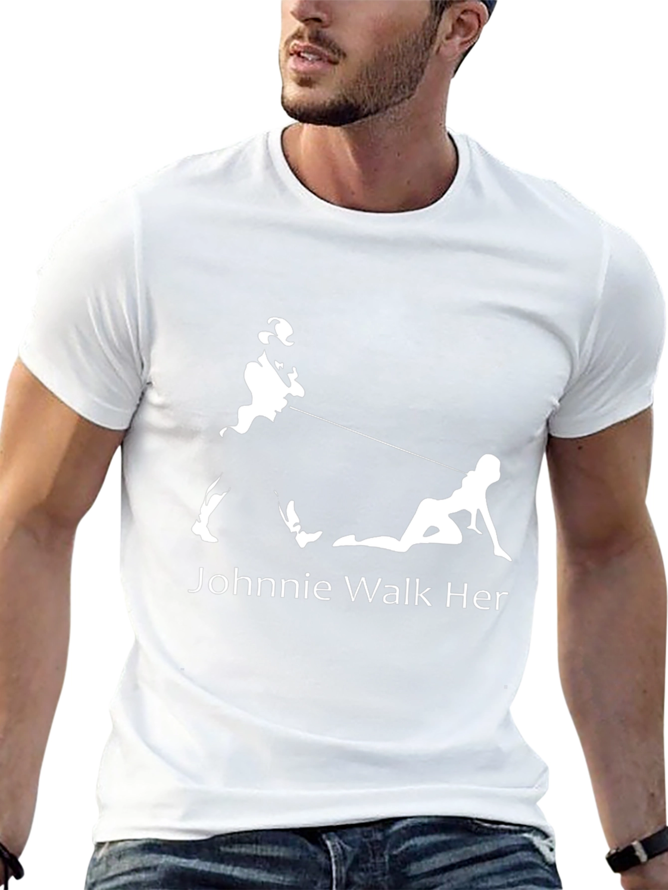 Humorous Johnnie Walk Her Graphic T-Shirt