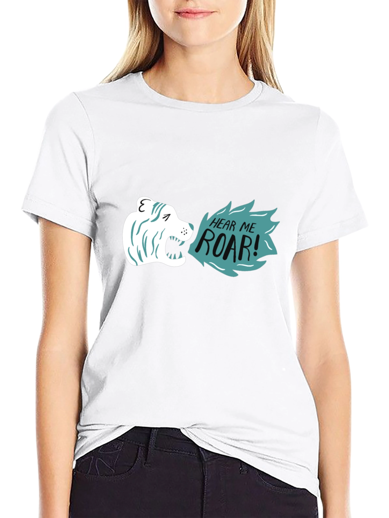 Hear Me Roar Graphic Tee - Black