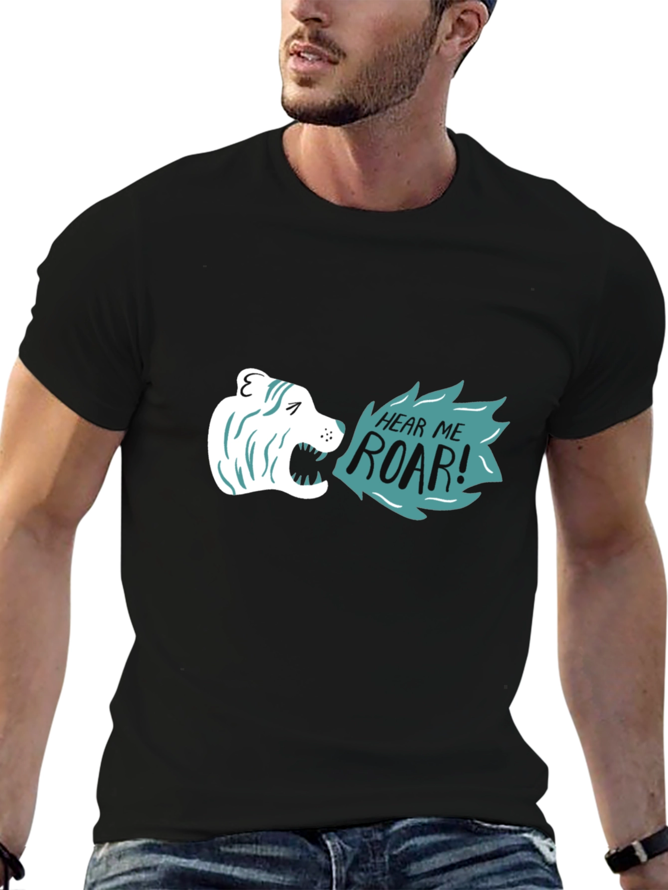 Hear Me Roar Graphic Tee - Black