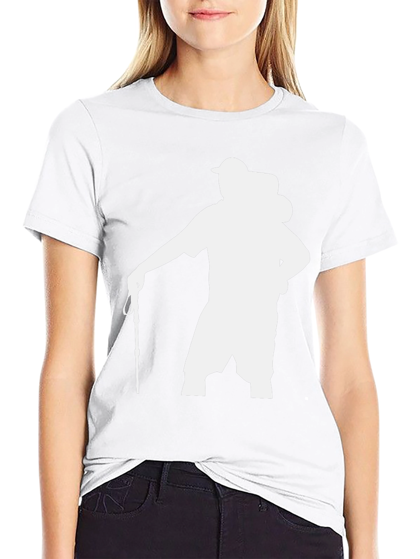 Hiker Silhouette Graphic T-Shirt - Black