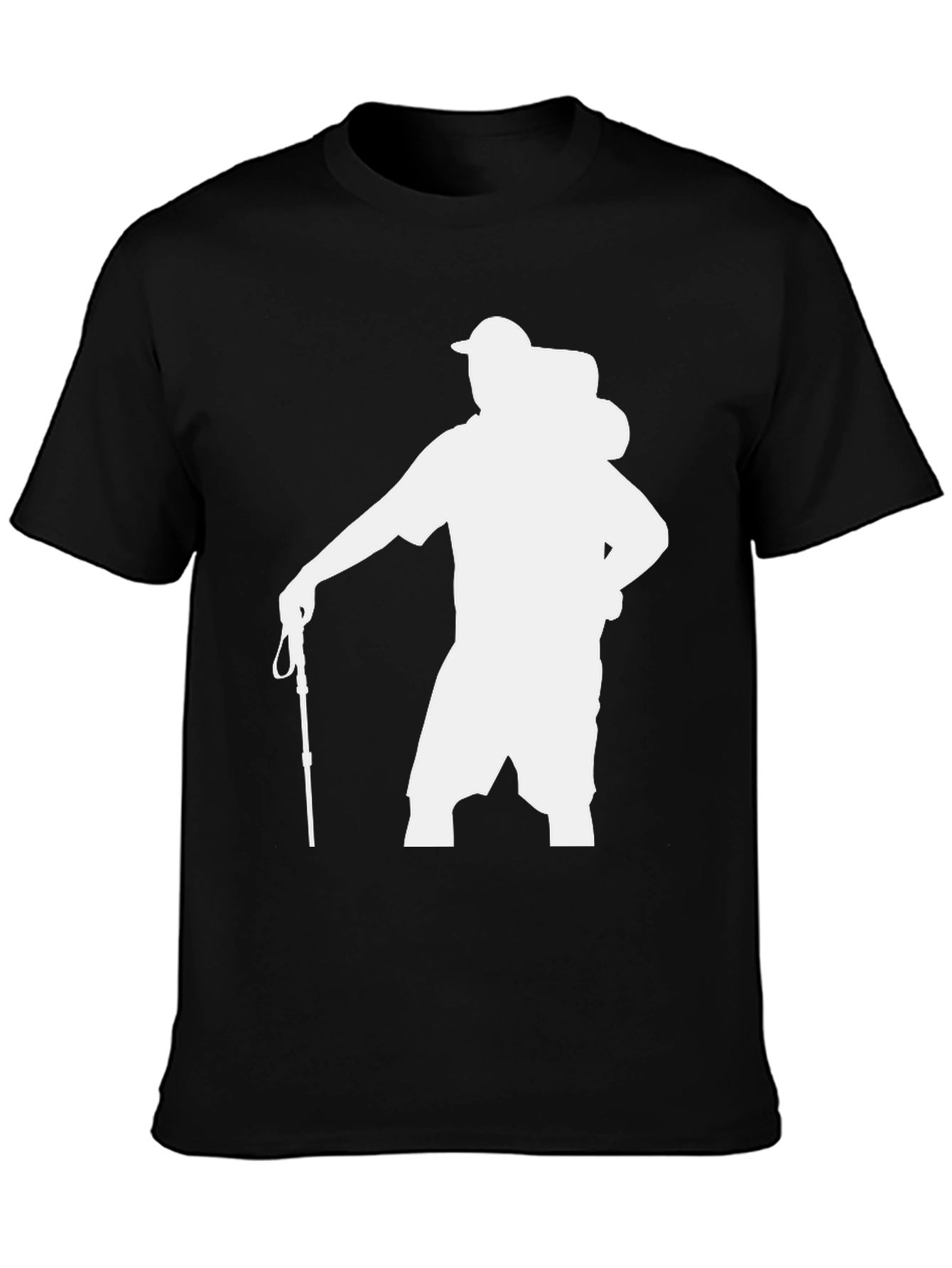 Hiker Silhouette Graphic T-Shirt - Black