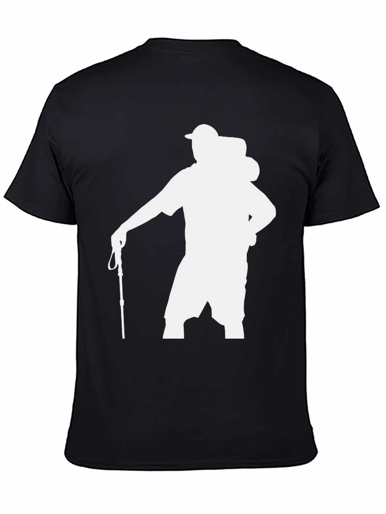 Hiker Silhouette Graphic T-Shirt - Black