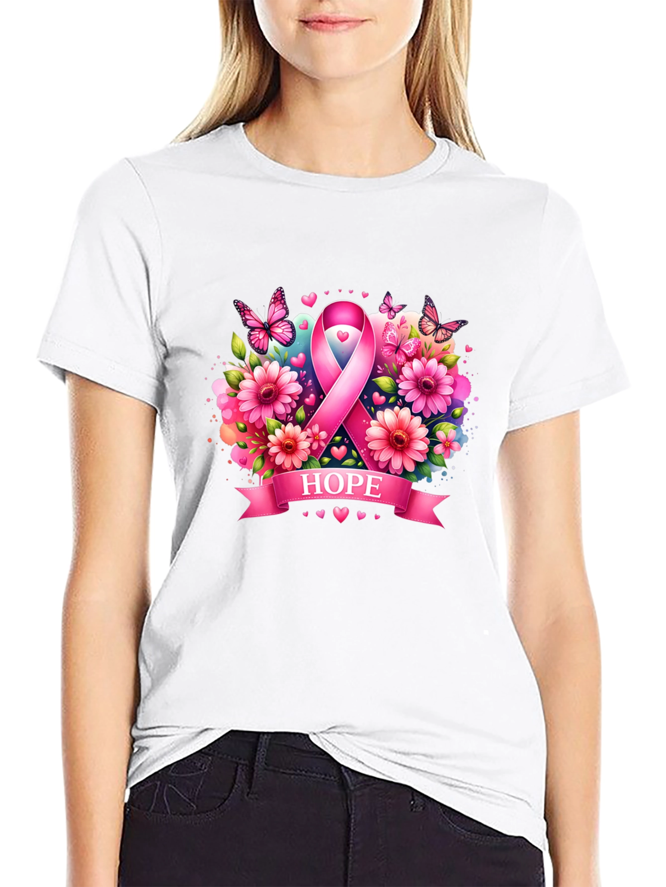Hope Ribbon Graphic Tee