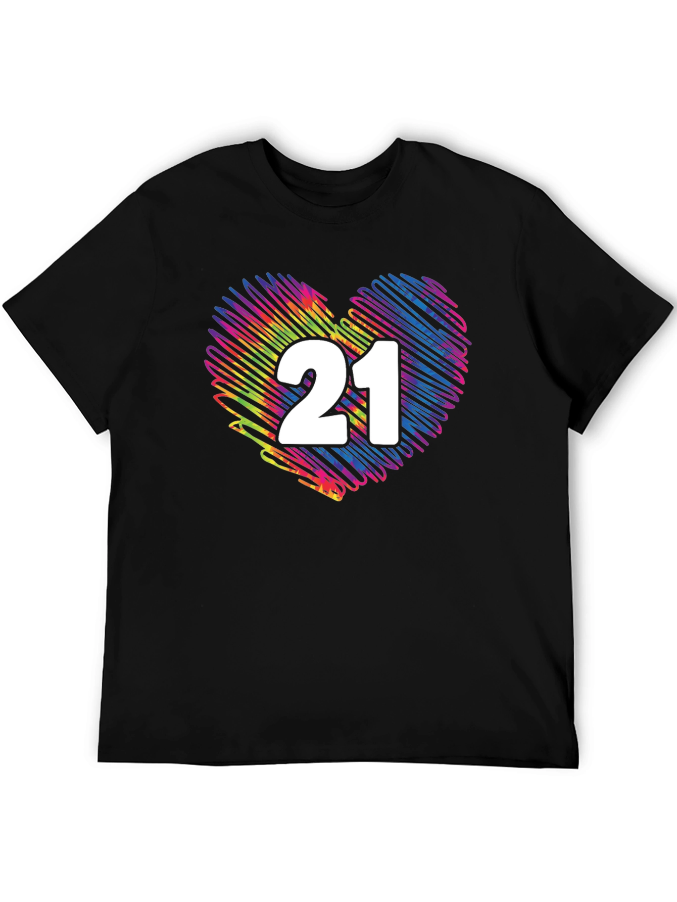 21st Birthday Heart Graphic T-Shirt